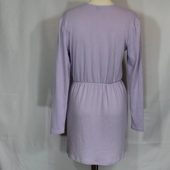 Aritzia Wilfred Free Giulia Knit Crossover V-Neck Long Sleeve Dress size Medium - Picture 3 of 6